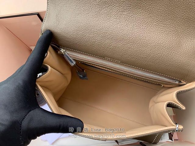 DELVAUX女包 德爾沃比利時單肩包 純手工蜜蠟縫線 德爾沃女手提包 女手拎包 DF0028手縫大象灰 Delvaux斜挎包  fcs1389